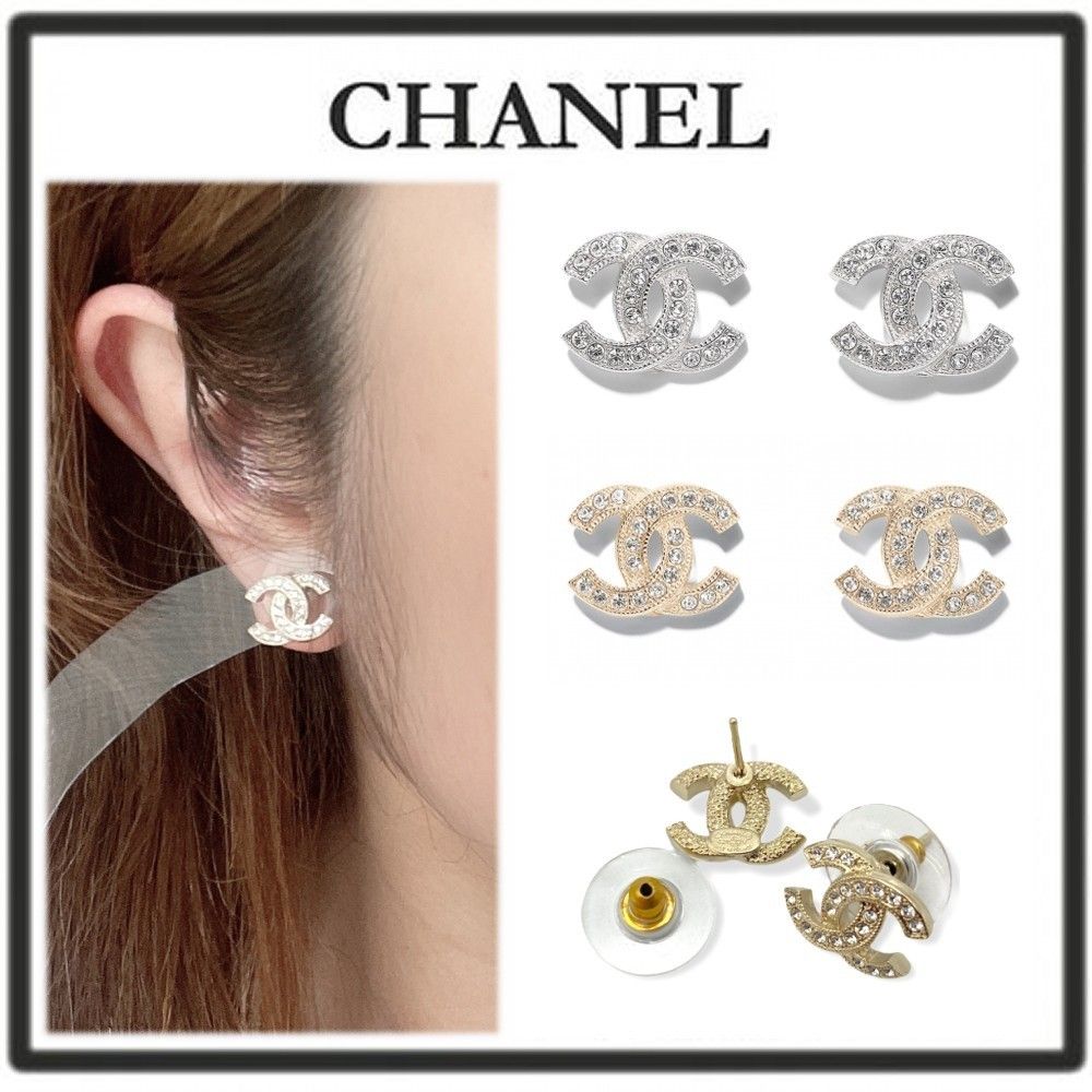 大人気】エレガント☆CHANEL☆メタル&ストラス☆CCピアス♪ (CHANEL ...