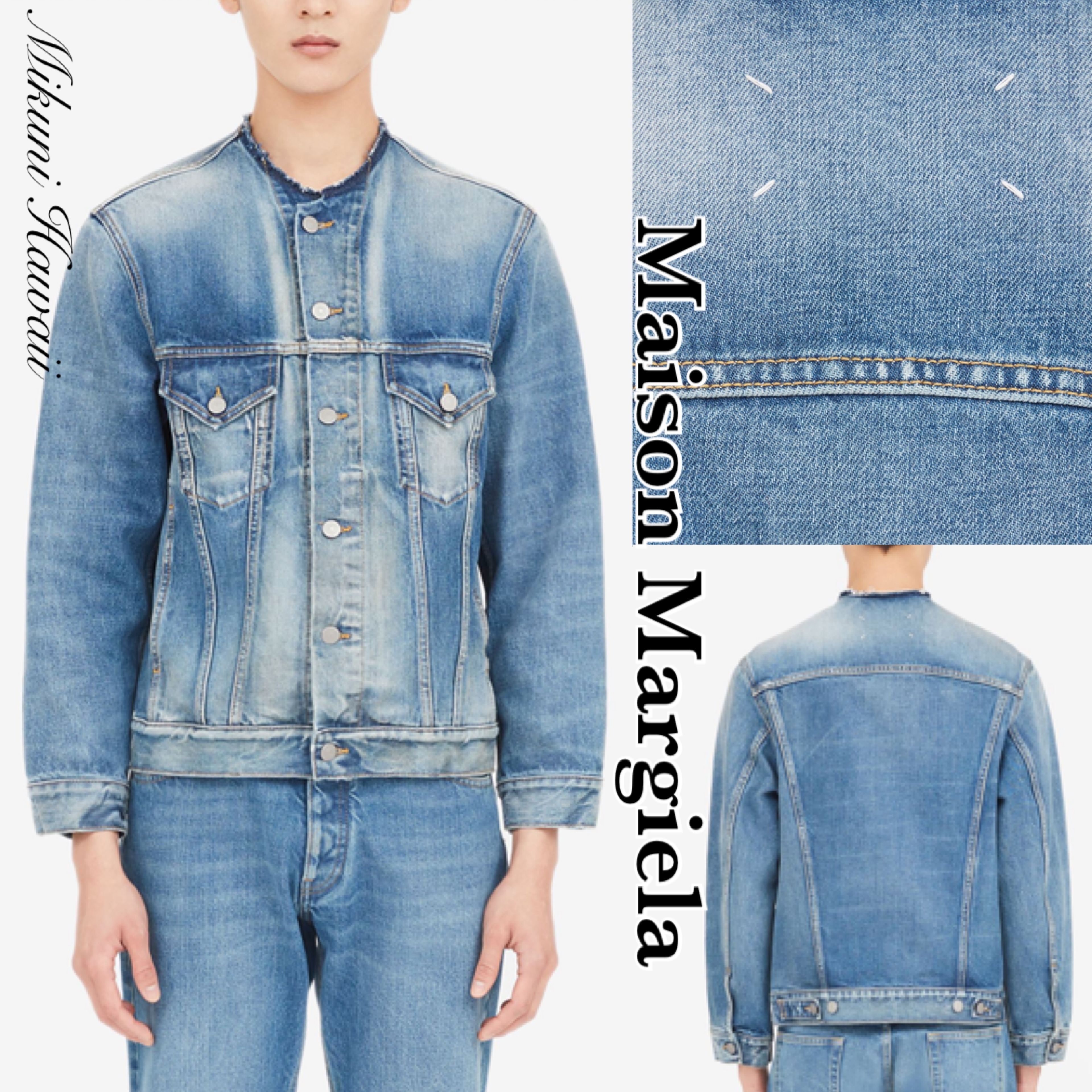 直営店買付 『Maison Margiela』ウォッシュド デニム ジャケット を安く買 MAISON マルジェラ デニムジャケット MARGIELA Gジャン/デニムジャケット