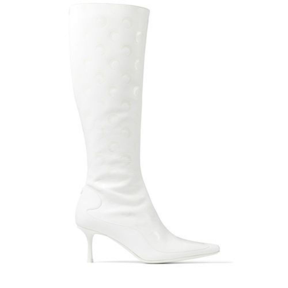 JimmyChoo × MARINE SERRE コラボ カーフレザー ロングブーツ JimmyChoo × MARINE SERRE コラボ カーフレザー ロングブーツ