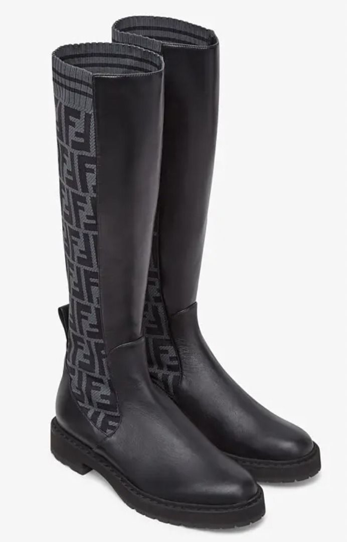 大人コーデ【FENDI】ストレッチファブリック アンクルブーツ (FENDI 大人コーデ【FENDI】ストレッチファブリック アンクルブーツ (FENDI