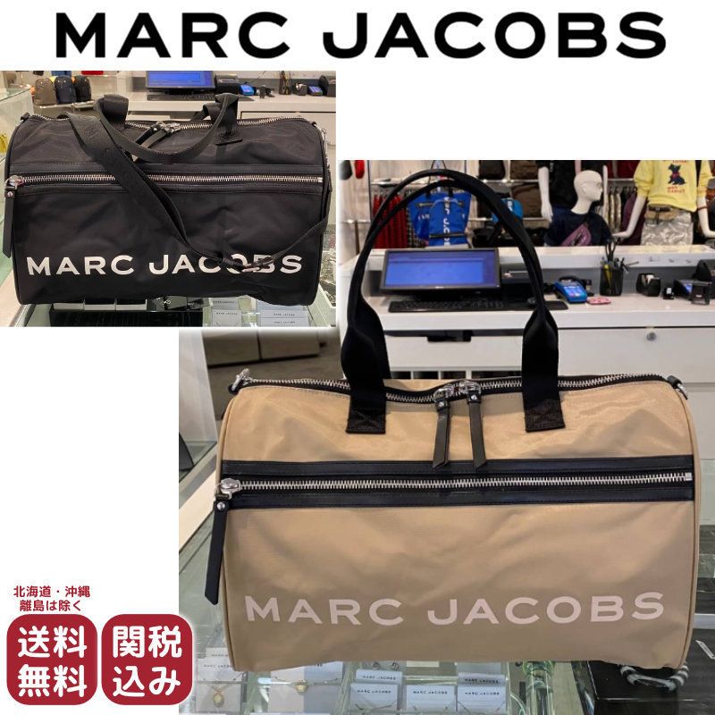 新作♪マークジェイコブス☆ユニセックス☆ロゴ ダッフルバッグ (MARC セール新品 マークジェイコブス 2wayボストンバッグ ショルダーバッグ