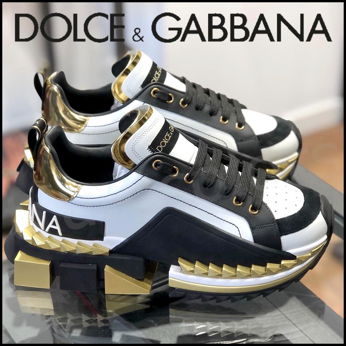 DOLCE&GABBANA ドルガバ SUPER KING レザー スニーカー (Dolce 取扱No.1 Dolce スニーカー Gabbana & スニーカー