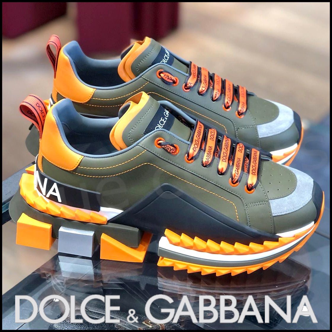 DOLCE&GABBANA ドルガバ SUPER KING スニーカー *カーキ (Dolce 取扱No.1 Dolce スニーカー Gabbana & スニーカー