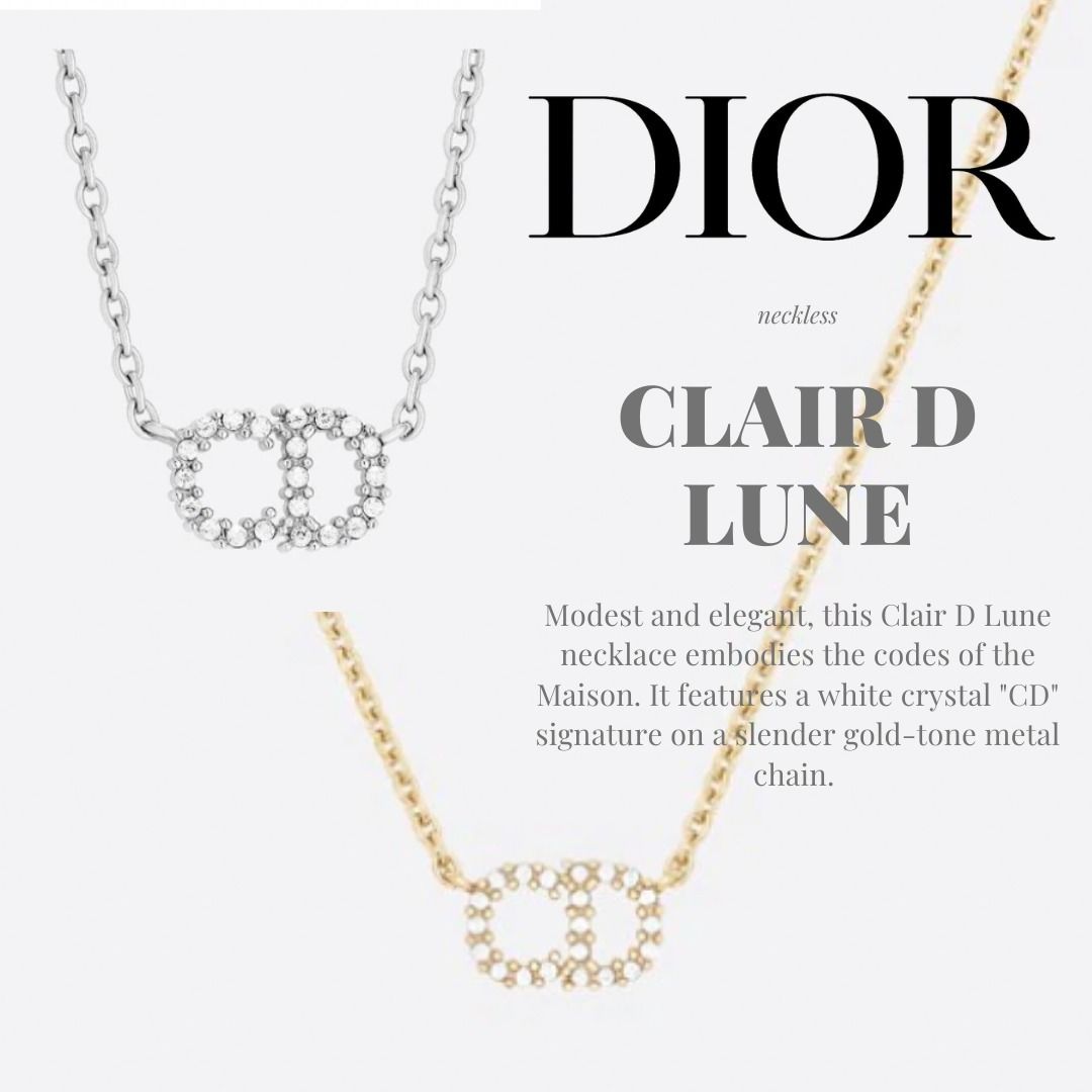 DIOR CLAIR D LUNE シンプル CDロゴ ネックレス☆安心の国内発送 (Dior DIOR CLAIR D LUNE シンプル CDロゴ ネックレス☆安心の国内発送 (Dior
