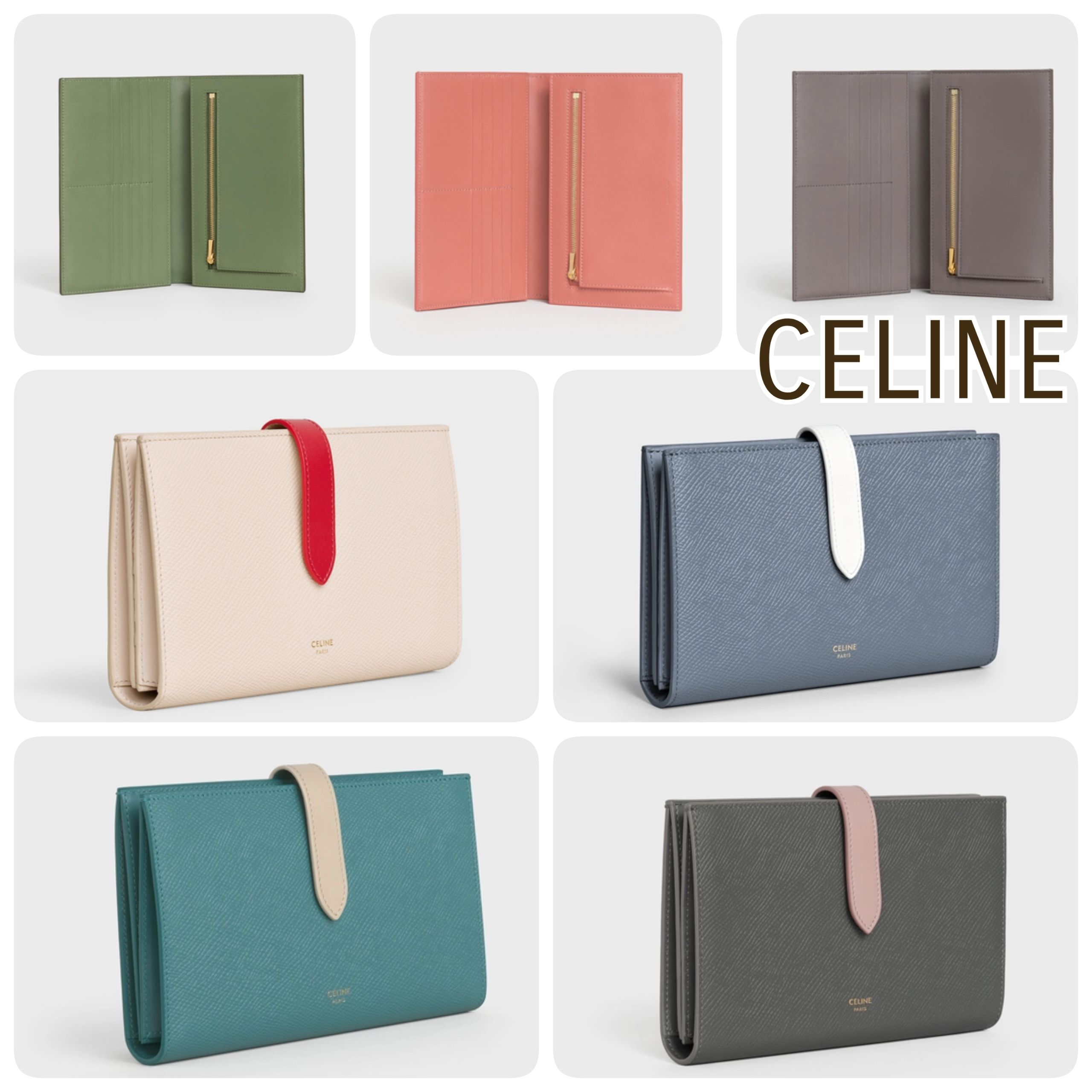 CELINE セリーヌ バイカラーラージカーフウォレット 直営店買付