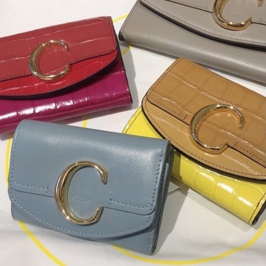 数量限定SALE!】Chloe クロエC☆クロコ調三つ折り財布 (Chloe ...