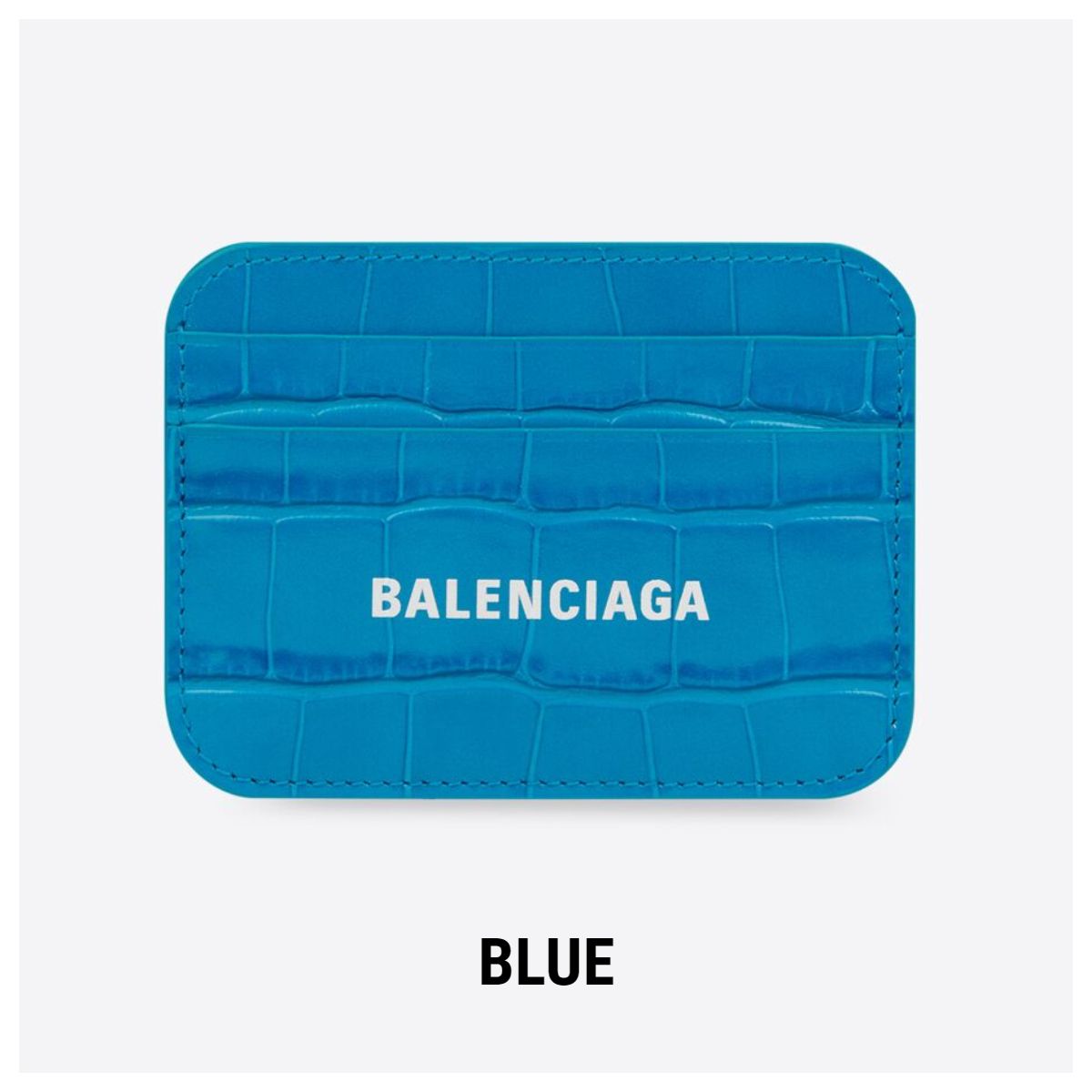 バレンシアガ☆クロコ型押しロゴカードケース☆CARD HOLDER