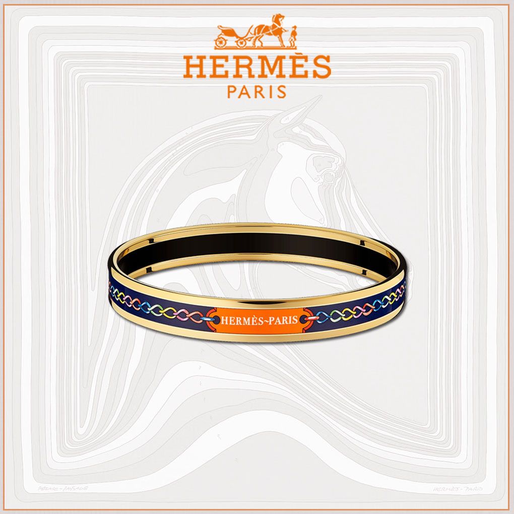 上品★HERMES★ゴールドプレーテッド バングル☆L'Arriere-Main 上品★HERMES★ゴールドプレーテッド バングル☆L'Arriere-Main