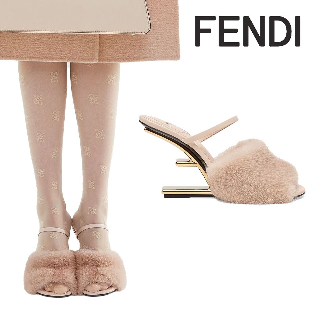 FENDI】FW21☆フェンディ ファースト ファー サンダル Pink (FENDI ...