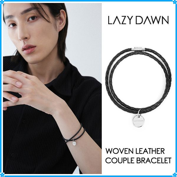 LAZY DAWN】woven leather couple bracelet B030~ブレスレット (LAZY LAZY DAWN】woven leather couple bracelet B030~ブレスレット (LAZY
