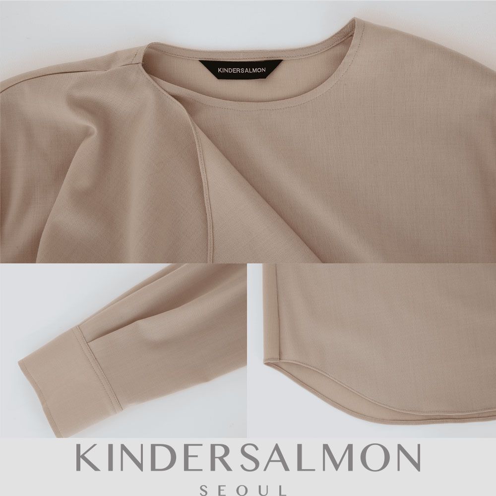 ☆Kinder Salmon☆FW21 DrapedスカーフブラウスCinnamon (KINDERSALMON ☆Kinder Salmon☆FW21 DrapedスカーフブラウスCinnamon (KINDERSALMON