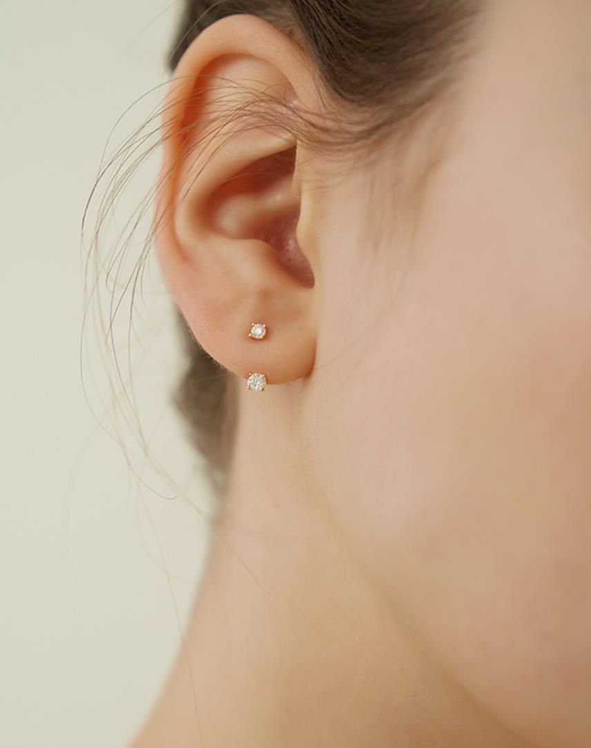 韓国発【TATIANA】Moissanite Ear Jacket Earring☆ピアス