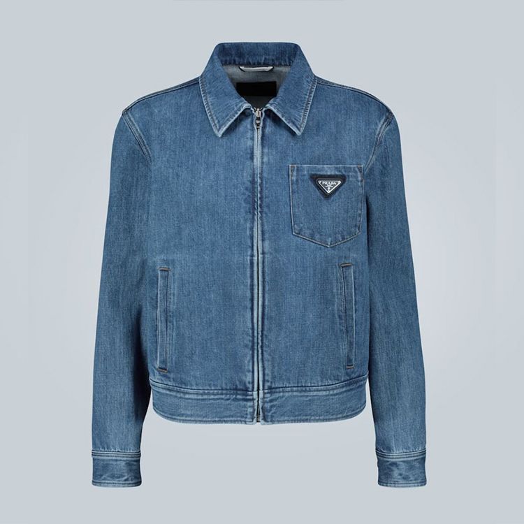 希少品□PRADA□ Vintage denim jacket ブルゾン ブルー 新作 (PRADA 希少品□PRADA□ Vintage denim jacket ブルゾン ブルー 新作 (PRADA