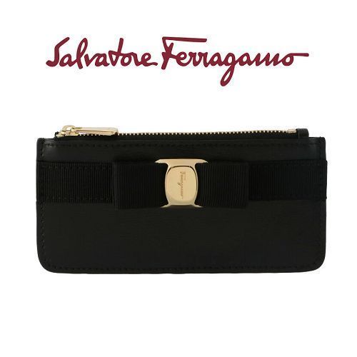 ☆Ferragamo☆ VARA BOW フラグメントケース NERO♪ (FERRAGAMO/カード