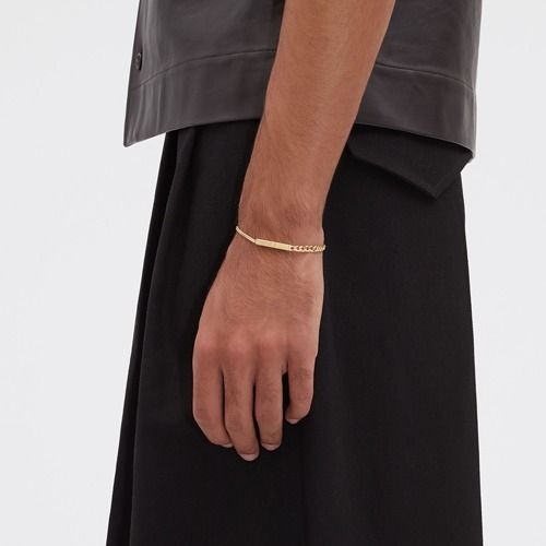 BOTTEGA VENETA スターリングシルバー チェーン ブレスレット18K BOTTEGA VENETA スターリングシルバー チェーン ブレスレット18K