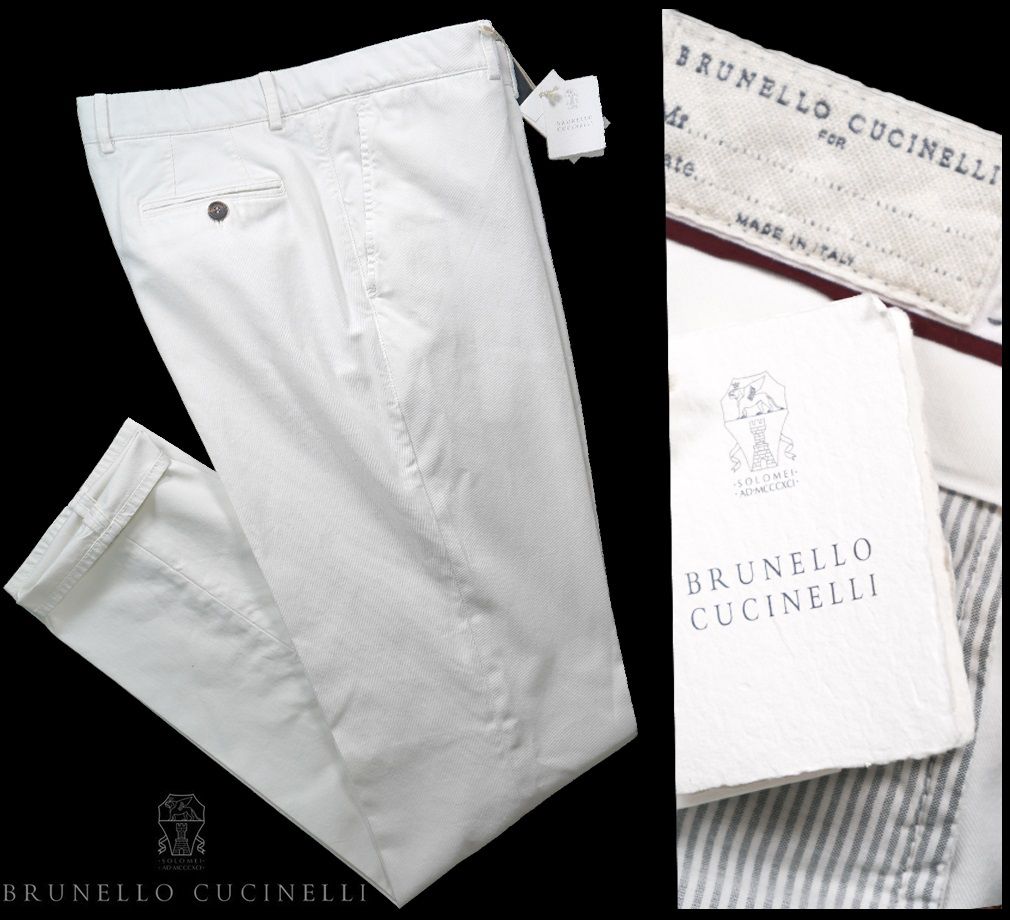 BRUNELLO CUCINELLI ブルネロクチネリ トラウザーチノパンツ (BRUNELLO BRUNELLO CUCINELLI ブルネロクチネリ トラウザーチノパンツ (BRUNELLO