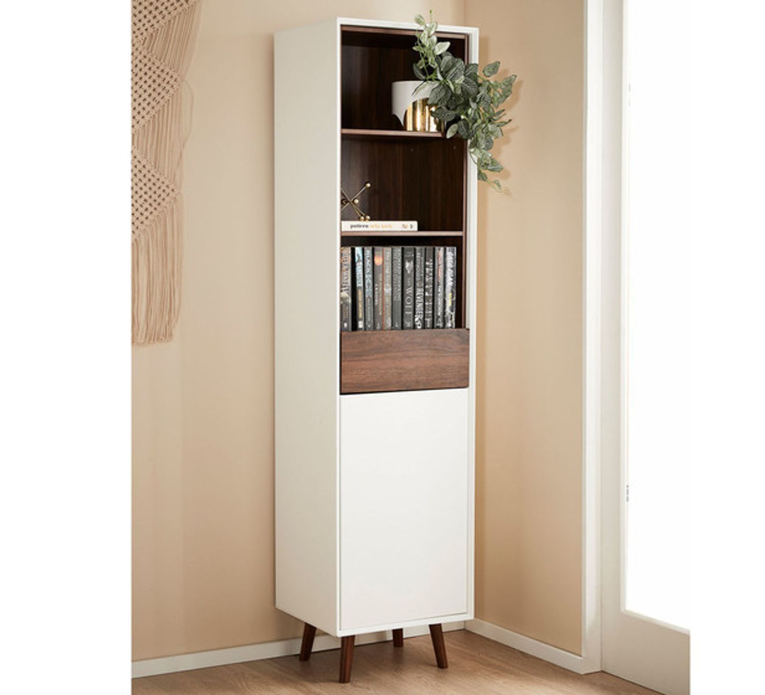Ff スタイリッシュ 縦長ブックケース キャビネット幅45cm Fantastic Furniture 棚 ラック 収納 Buyma