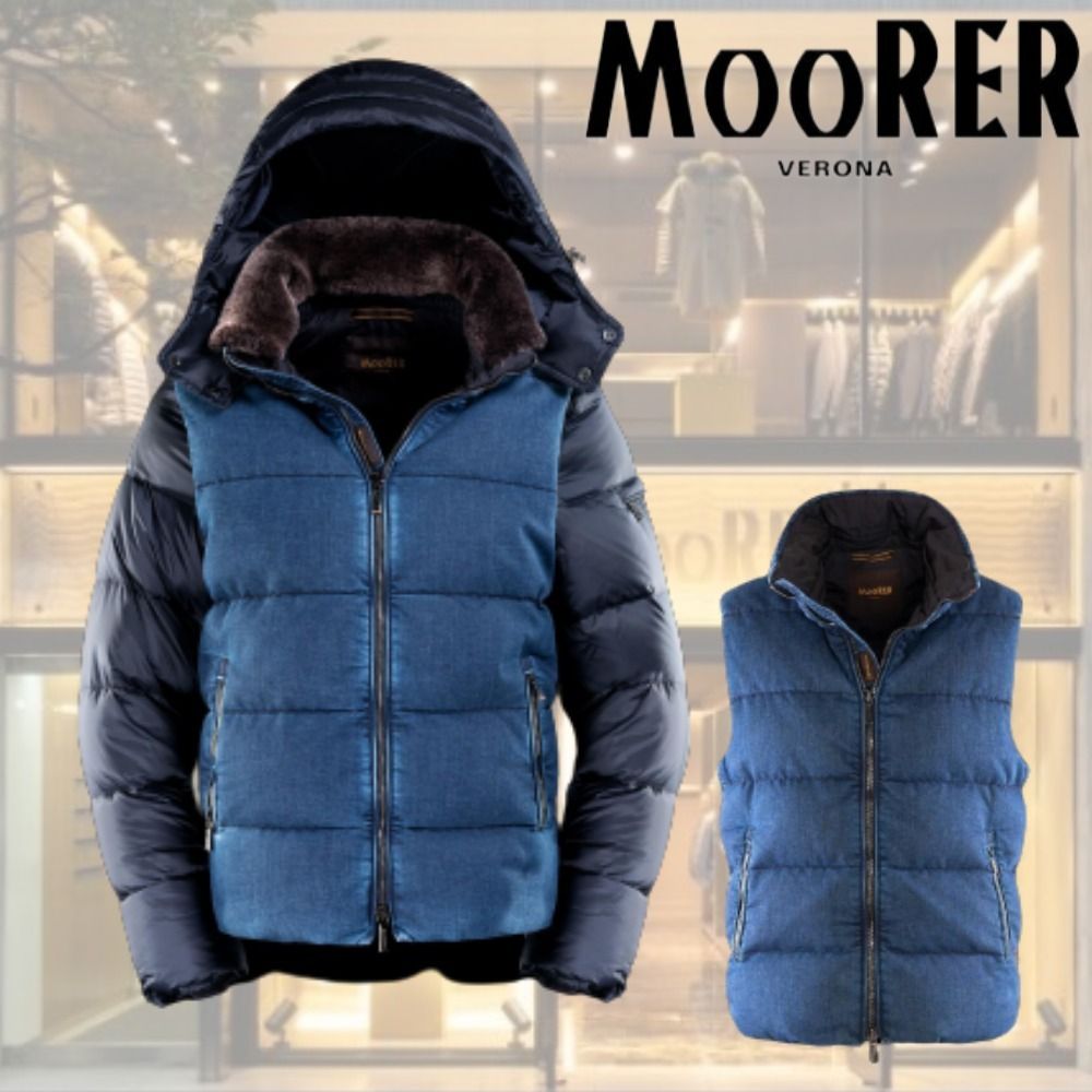 MOORER グースダウン入り デニム CASCIANO-FUR-706S ジャケット MOORER グースダウン入り デニム CASCIANO-FUR-706S ジャケット