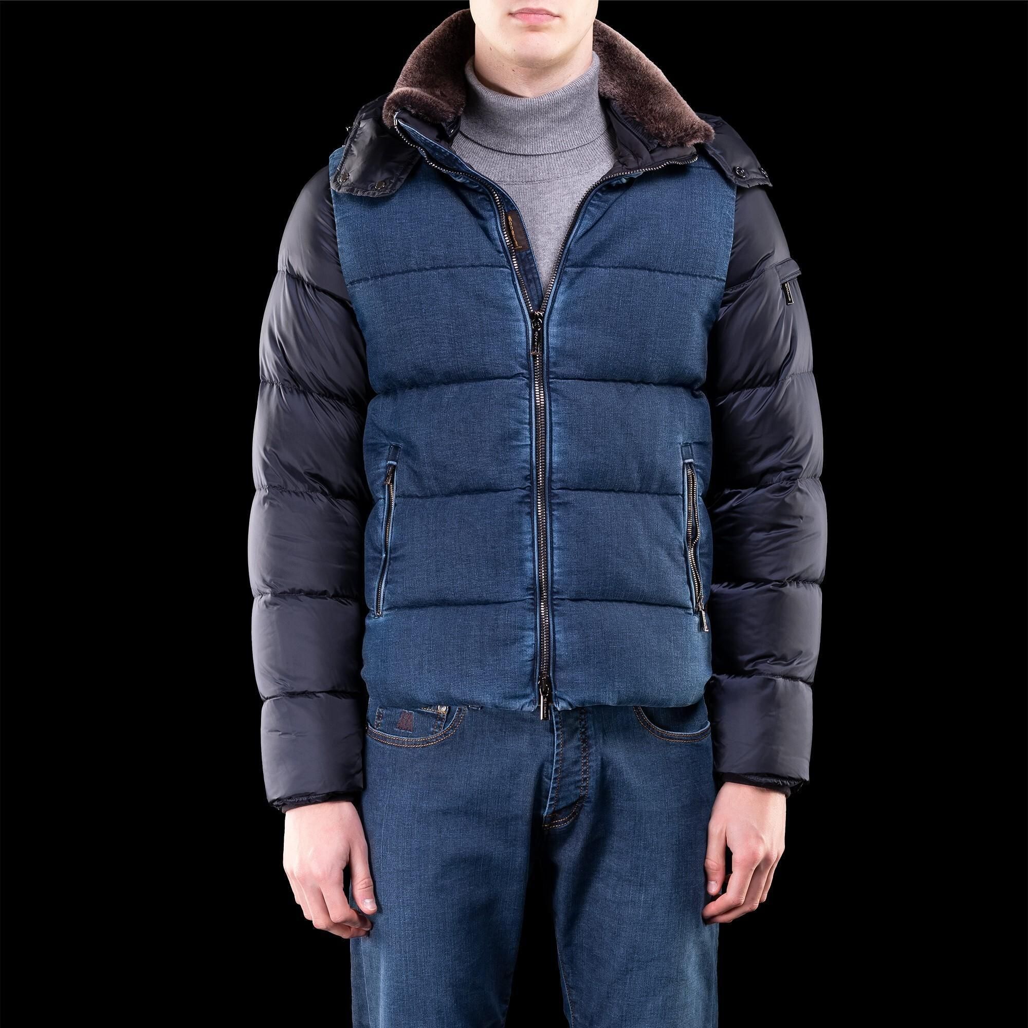 MOORER グースダウン入り デニム CASCIANO-FUR-706S ジャケット MOORER グースダウン入り デニム CASCIANO-FUR-706S ジャケット
