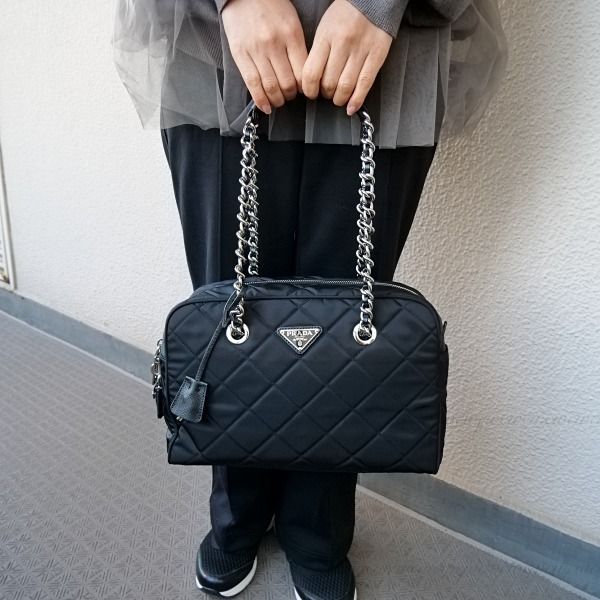 PRADA【国内発/関税込】キルティング チェーンショルダーバッグ