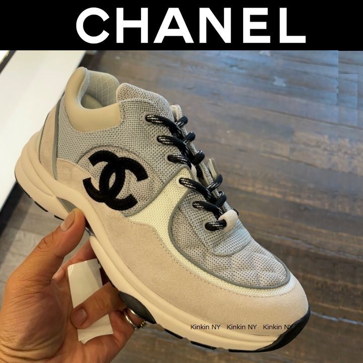 大人気*CHANEL シャネル FABRICスニーカー G38299 WHT 可愛い ...