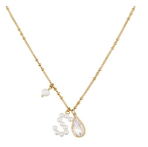 人気☆【TATIANA】☆Pearl Initial Point Necklac.e☆ネックレス 人気☆【TATIANA】☆Pearl Initial Point Necklac.e☆ネックレス