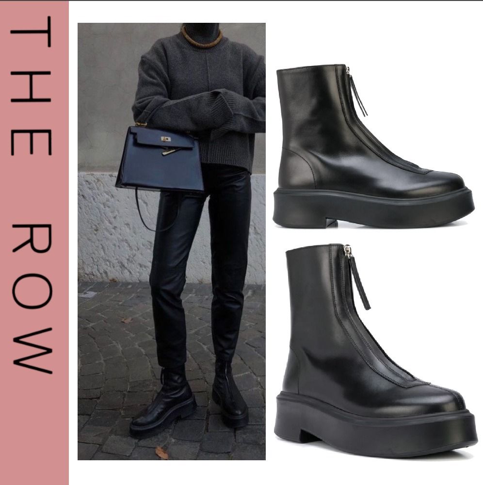The Row ザロウ◇ジップ アンクルブーツ (The Row/ショートブーツ The Row ザロウ◇ジップ アンクルブーツ (The Row/ショートブーツ