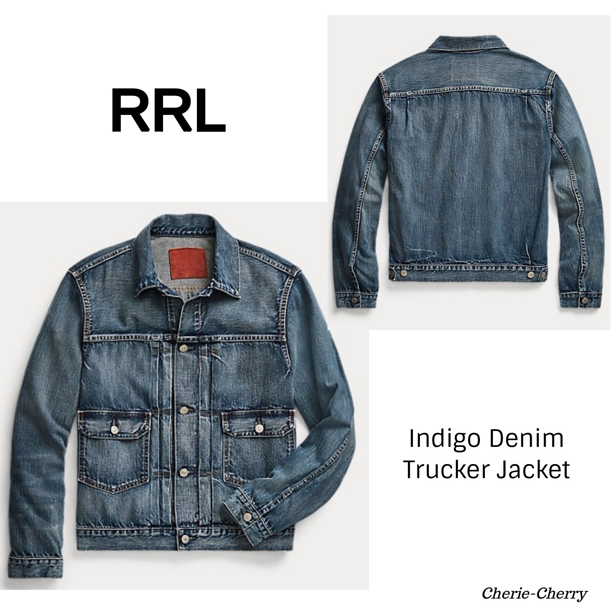 RRL インディゴデニム　トラッカージャケットミリタリー