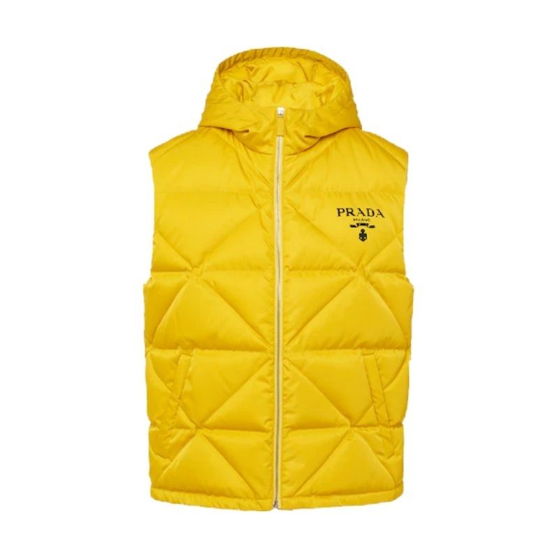 サイズ展開豊富】 PRADA◇Re Nylon ダウンベスト ロゴ入り (PRADA ...