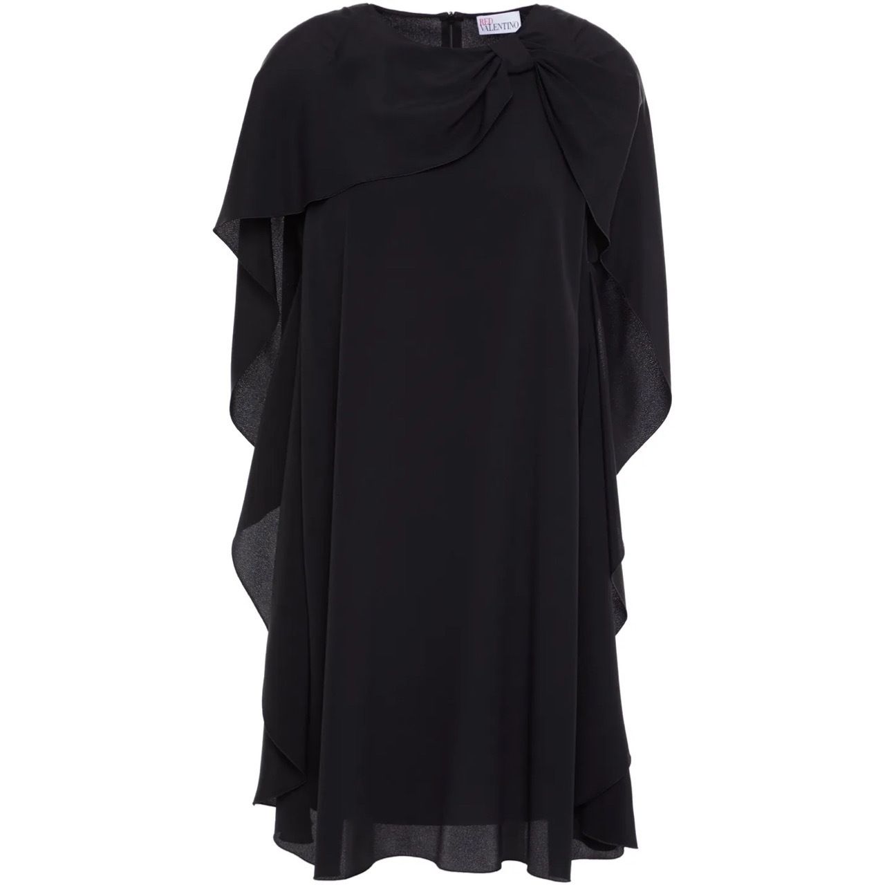 RED VALENTINO】ラップ風 ノット付き クレープ ミニドレス (RED ...
