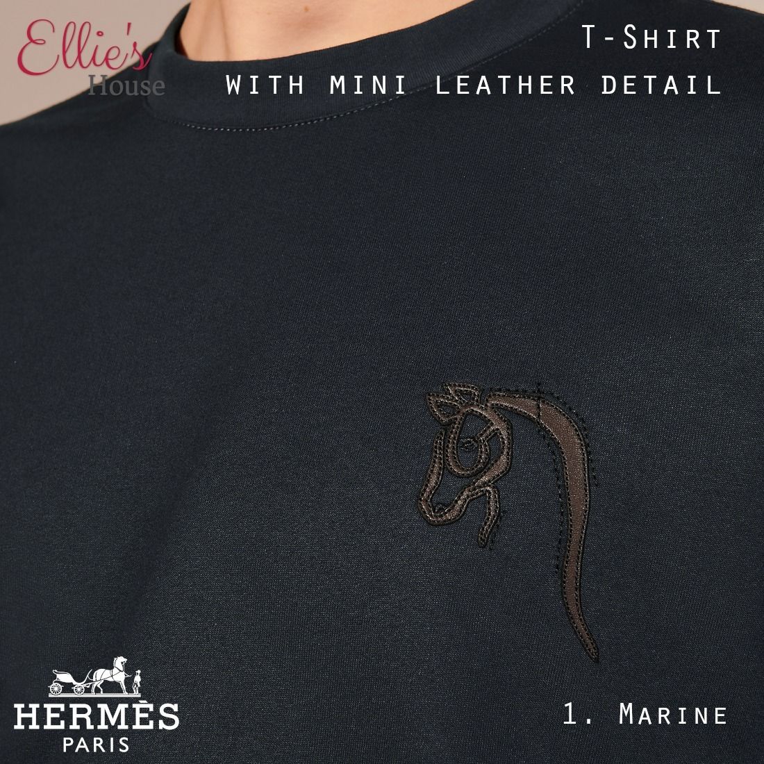 HERMES】エルメス☆ミニホースレザー☆Tシャツ 3色 (HERMES/Tシャツ HERMES】エルメス☆ミニホースレザー☆Tシャツ 3色 (HERMES/Tシャツ