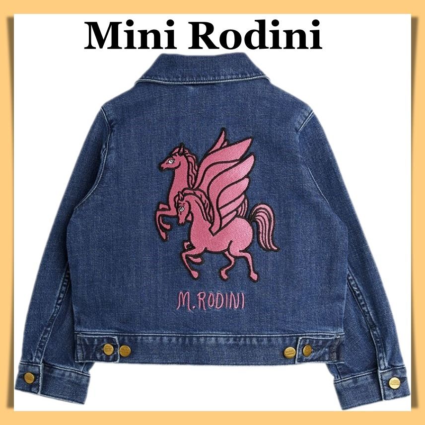 Mini Rodini◇ペガサス バック刺繍デニムジャケット 関送込 (Mini Mini Rodini◇ペガサス バック刺繍デニムジャケット 関送込 (Mini