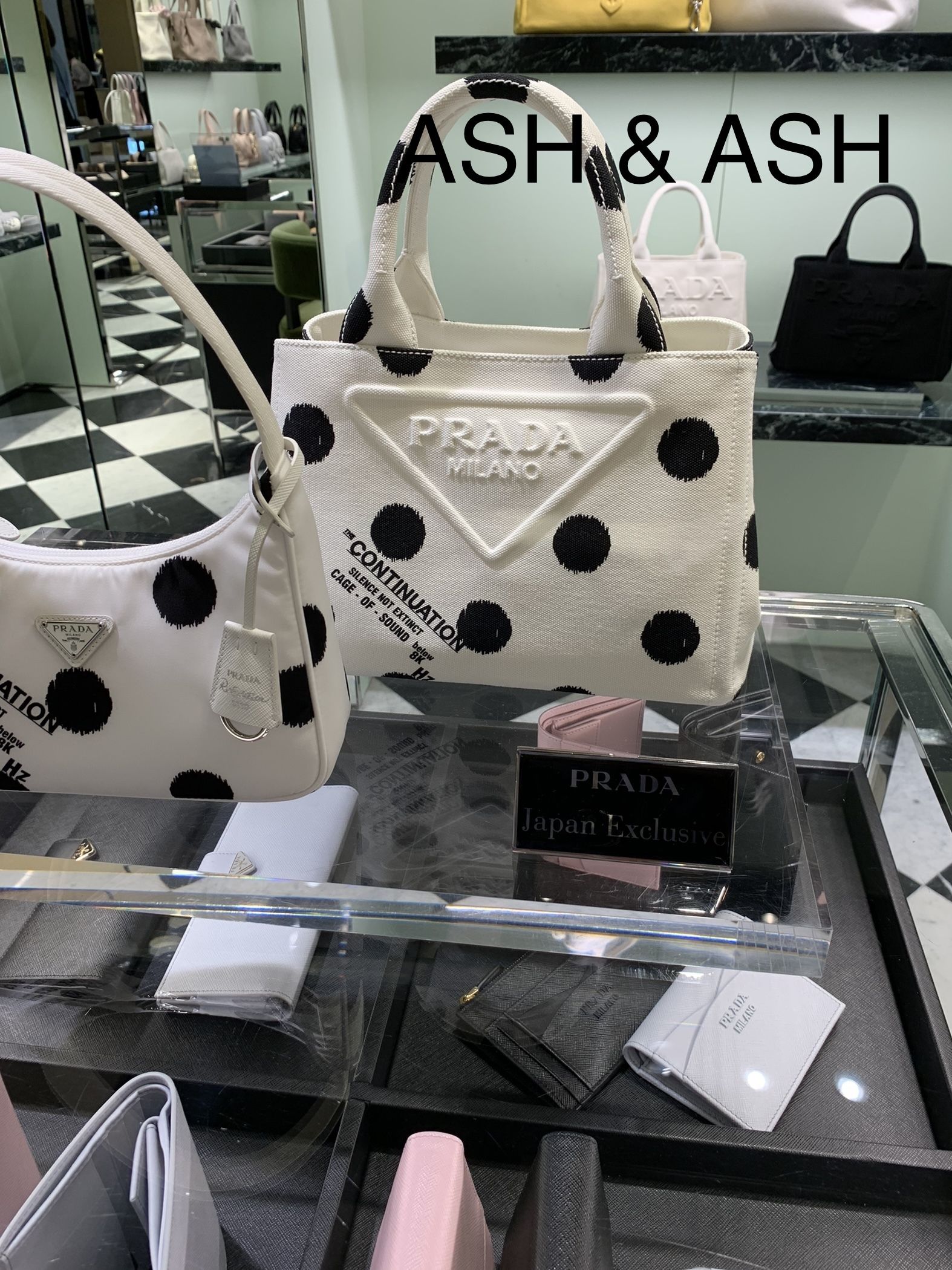 ♪ 国内即発可 PRADA カナパ ドット柄 トートバッグ ♪ (PRADA/トート ...