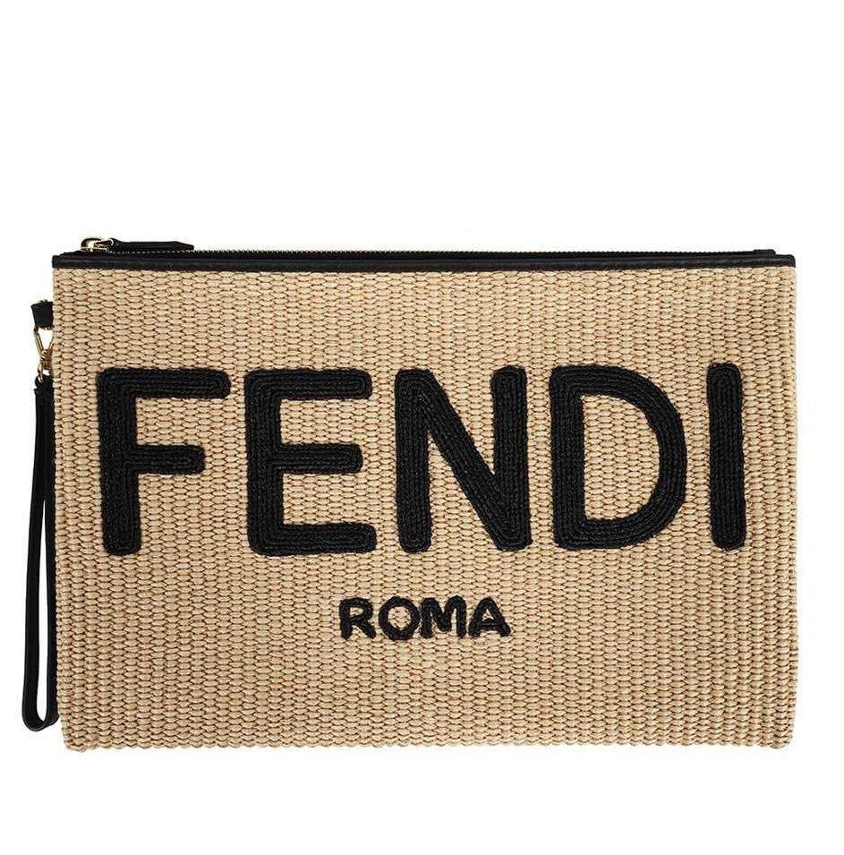 FENDI 21SS Logo Embossed ラージ ラタン クラッチバック (FENDI ...