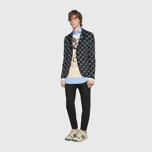 GUCCI 未使用品○2020年製 グッチ 636339 ウール100％ ダブル