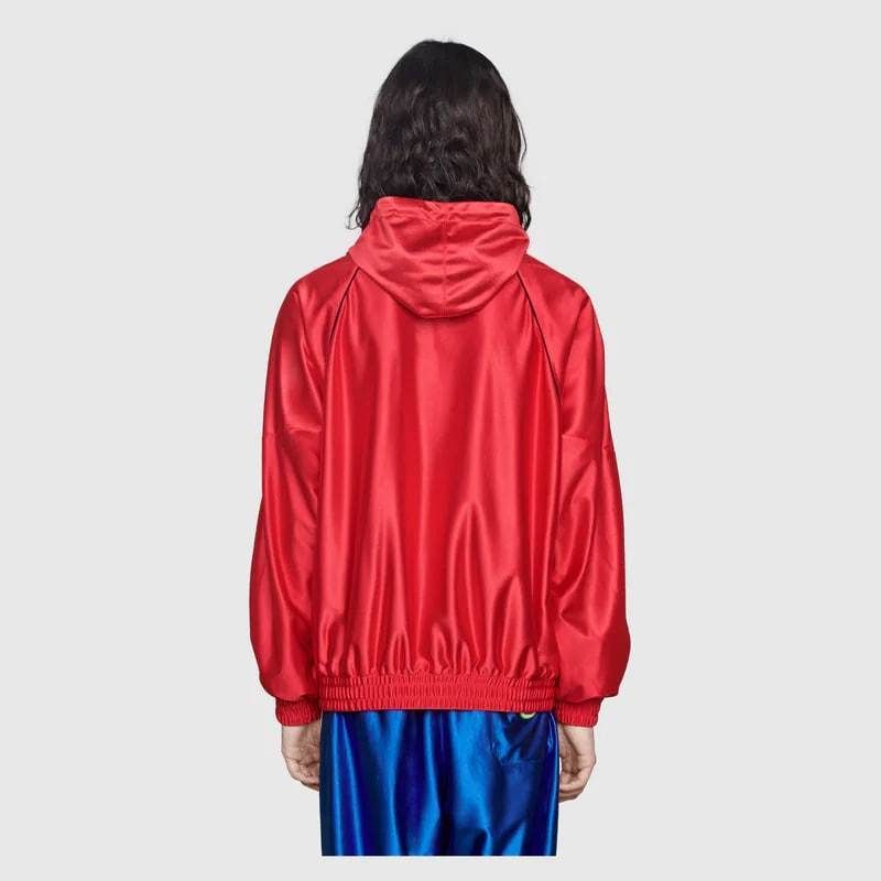 【国内発送★GUCCI】ストライプ付き GGロゴ ジャージー パーカー 国内発送☆GUCCI】ストライプ付き GGロゴ ジャージー パーカー