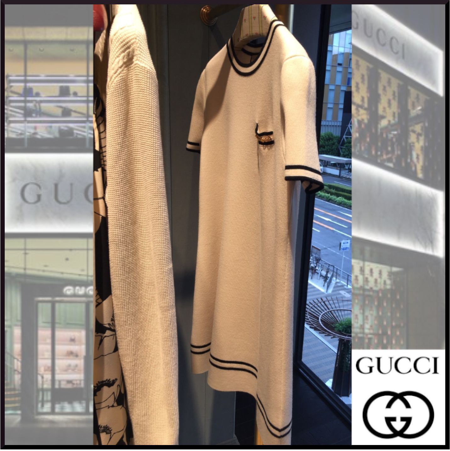 GUCCI(グッチ)☆ GGジャカード ウール ドレス (GUCCI/ワンピース 3番目の惑星 グッチのウールのワンピース ひざ丈ワンピース