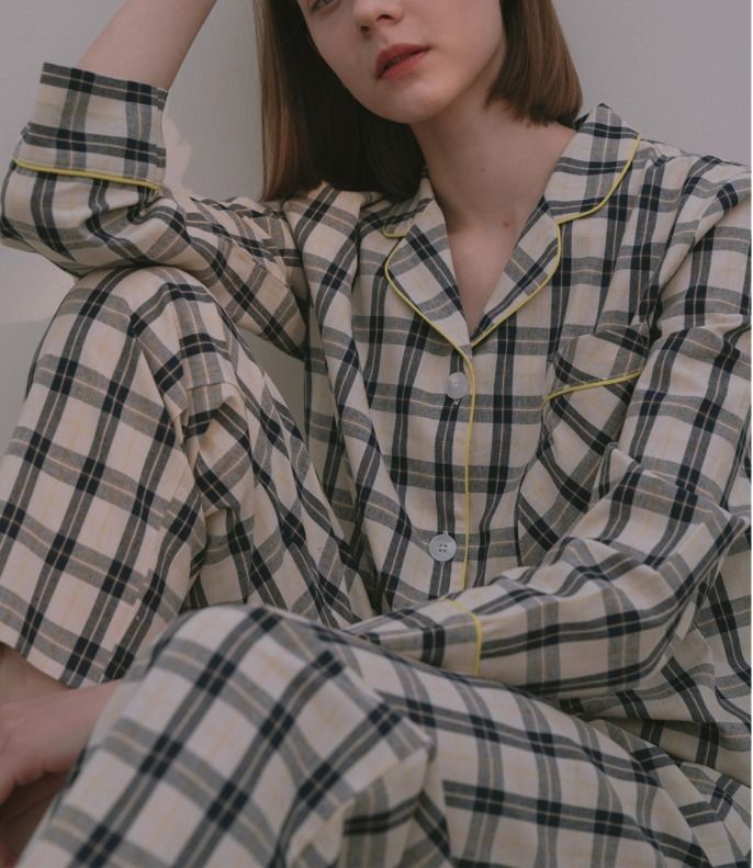 ☆BTS V着用☆yuppe☆Check Pajama Se.t 2色☆送料・関税込