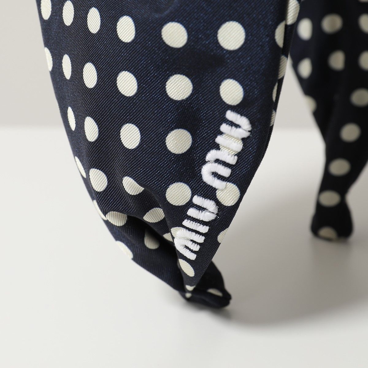 MIUMIU カチューシャ 5IH032 2DPC ドット柄 リボン (MiuMiu/ヘア ...