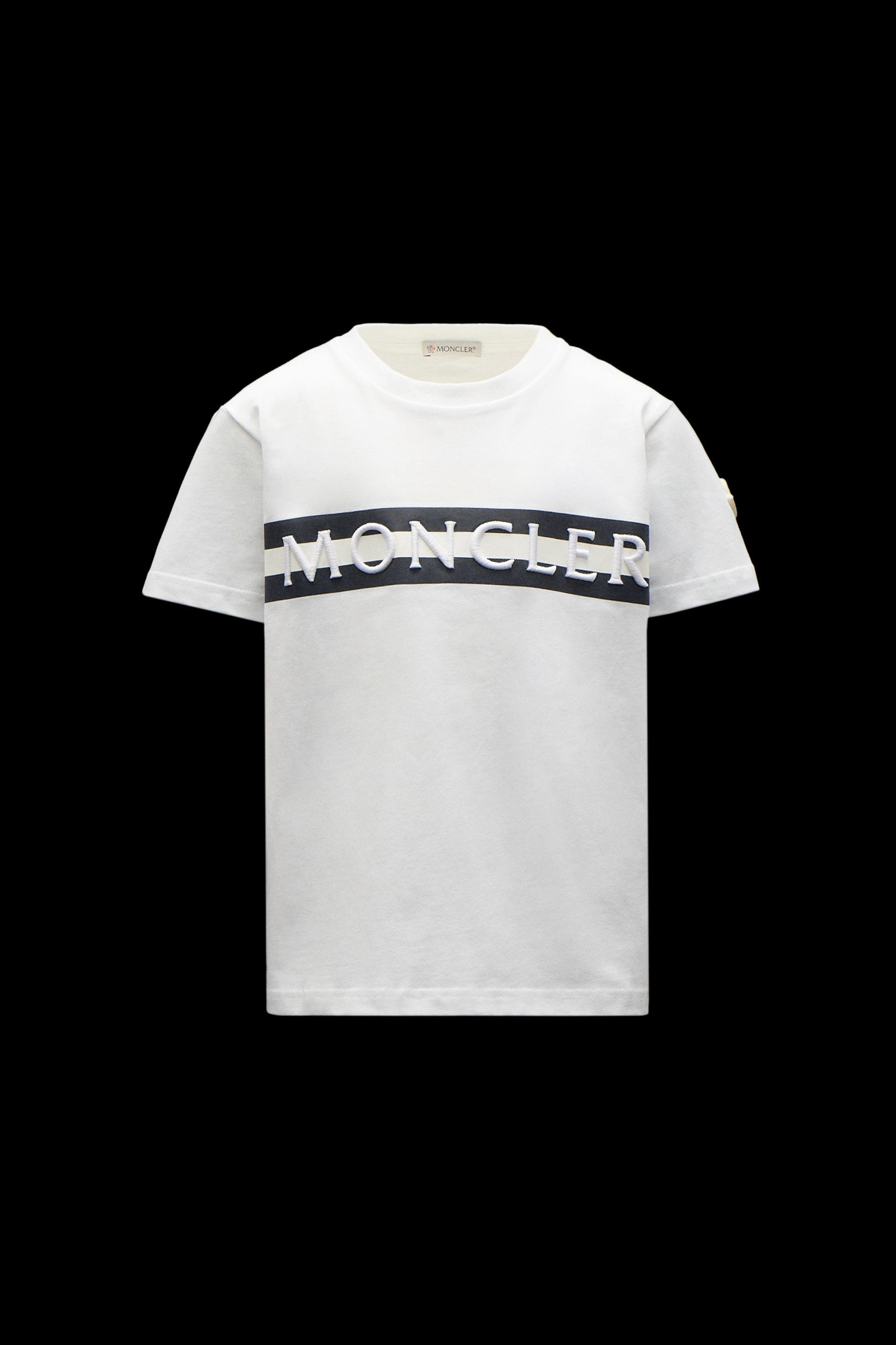 MONCLER (モンクレール)キッズ ロゴ肩ワッペンTシャツ各色 (MONCLER MONCLER (モンクレール)キッズ ロゴ肩ワッペンTシャツ各色 (MONCLER