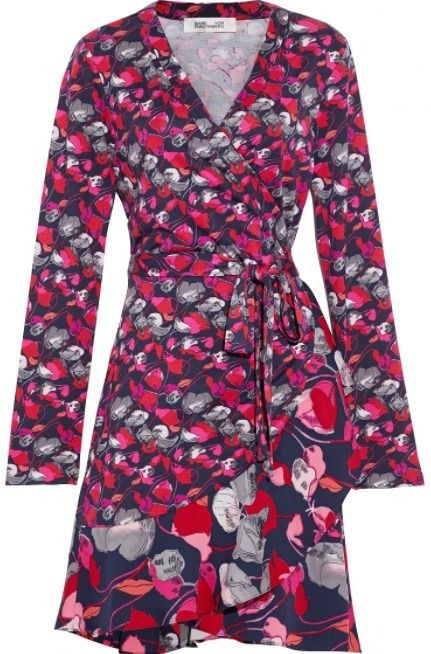 限定セール!DVF(ダイアン) 美ライン 花柄 ラップワンピース (DIANE von 限定セール!DVF(ダイアン) 美ライン 花柄 ラップワンピース (DIANE von