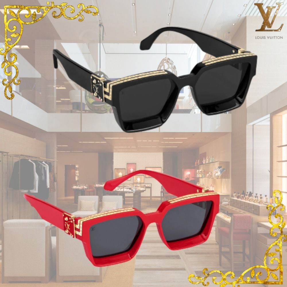 LOUIS VUITTON 直営店 サングラス 1.1 ミリオネア 黒・赤 (Louis LOUIS VUITTON 直営店 サングラス 1.1 ミリオネア 黒・赤 (Louis