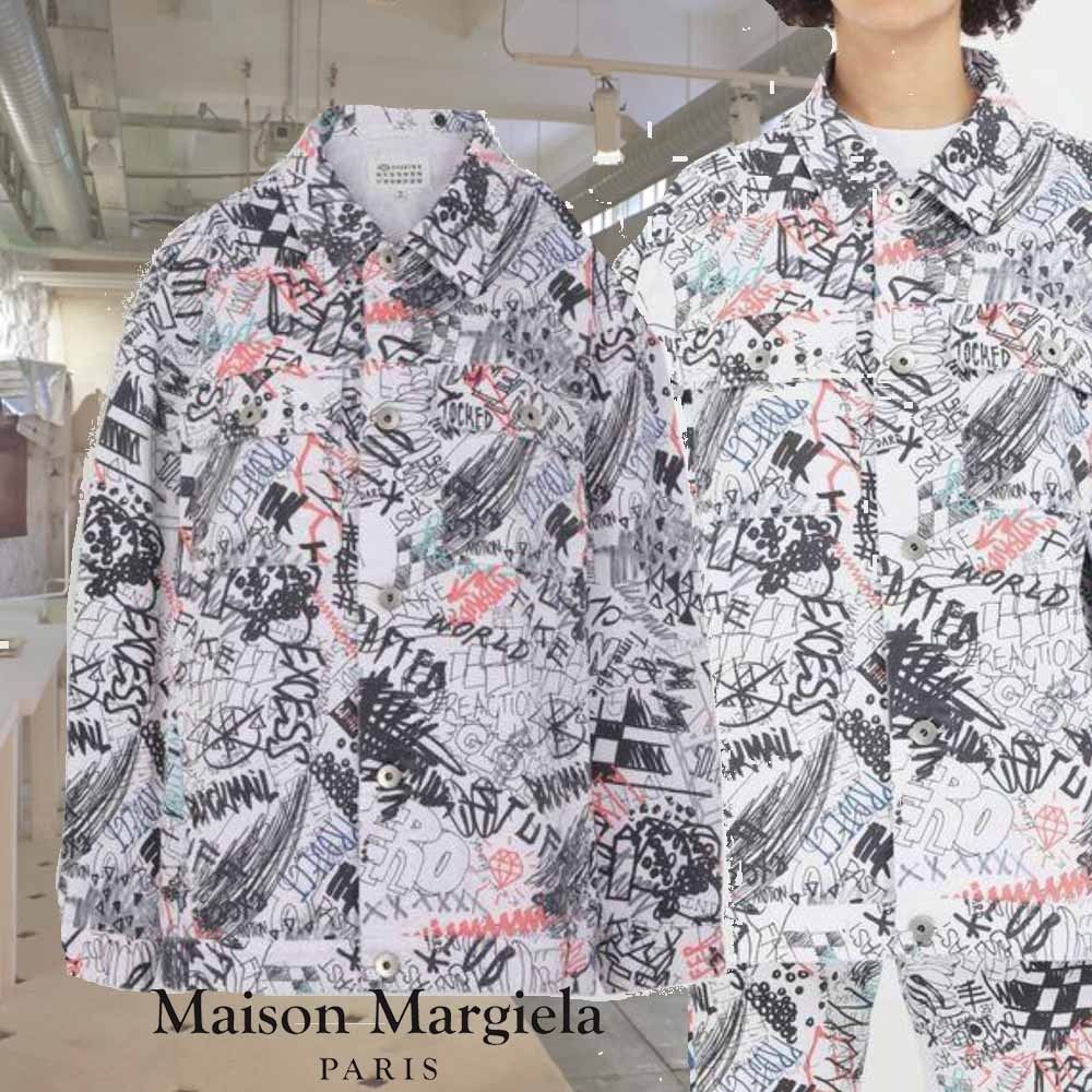 新作◇MAISON MARGIELA◇Denim Graffiti Printed Jacket (Maison 新作◇MAISON MARGIELA◇Denim Graffiti Printed Jacket (Maison