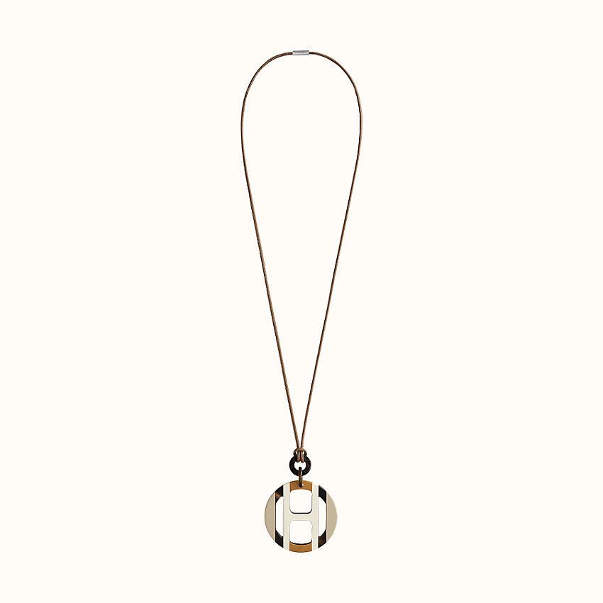 HERMES☆H エキップ☆H Equipe バッファローホーン ペンダント (HERMES ...