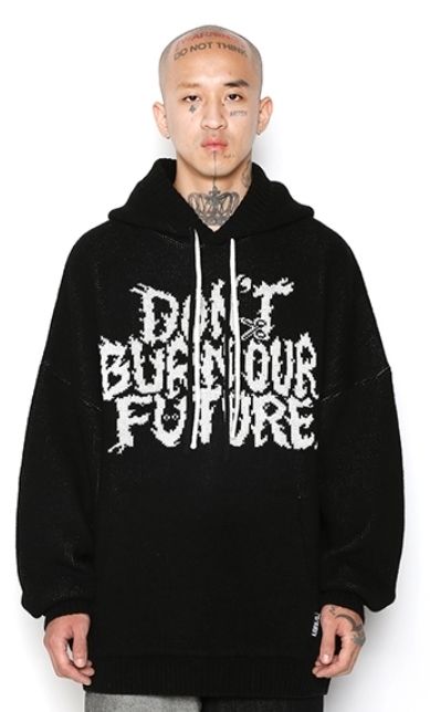 AJOBYAJO】3-7日お届け/ Oversized (19) Slogan Wool Knit (AJO AJOBYAJO】3-7日お届け/ Oversized (19) Slogan Wool Knit (AJO