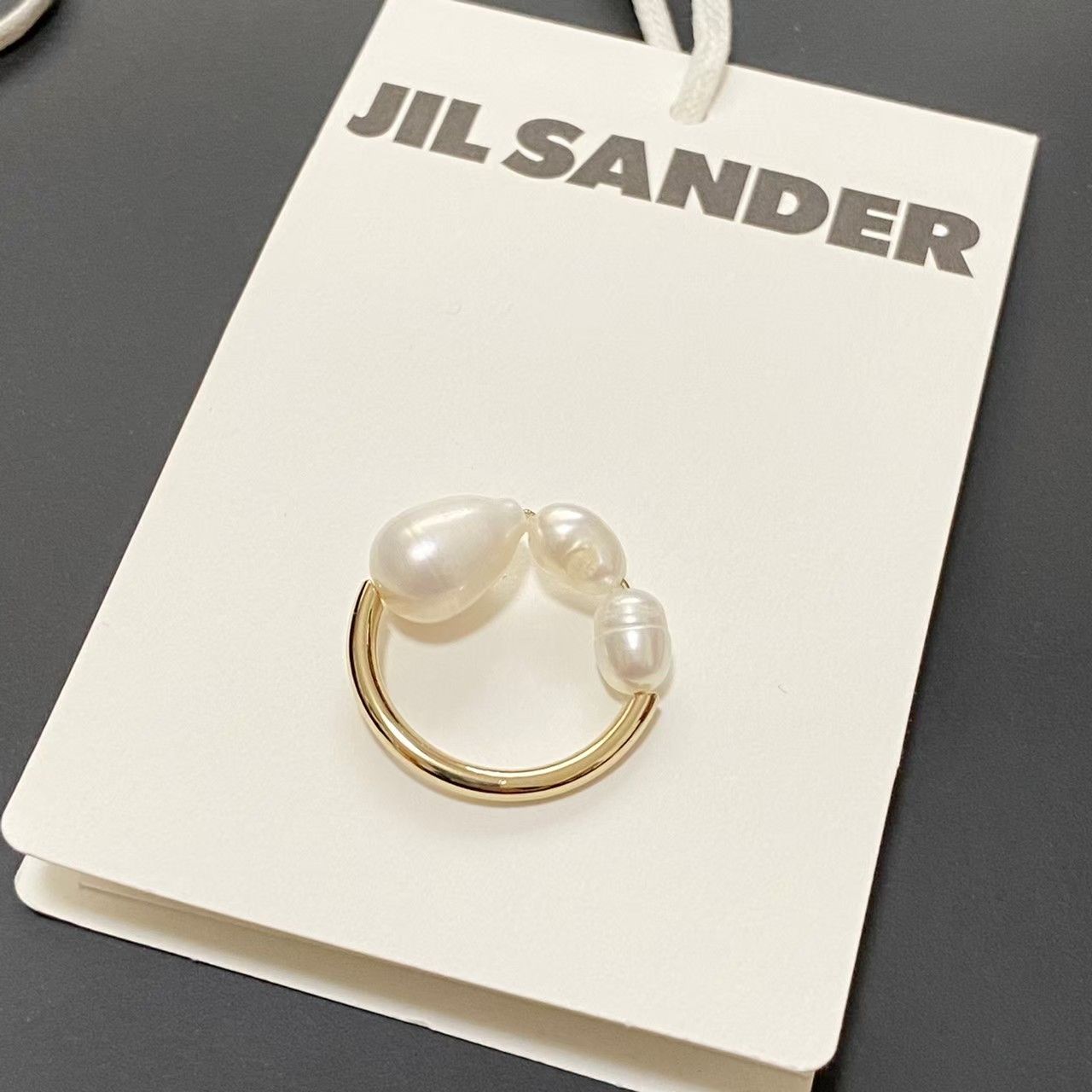 JIL SANDER ジル・サンダー 淡水パール リング 2020AW (Jil Sander 純正卸し売り Jil パールリング Sander リング