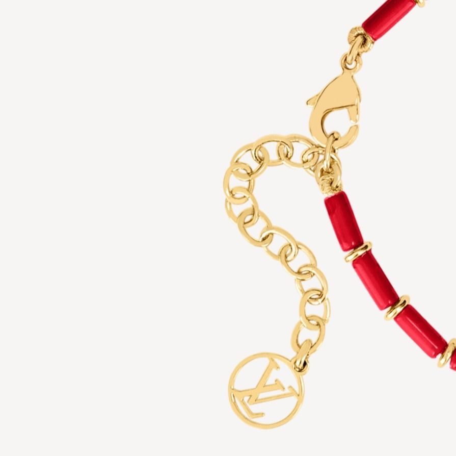 LOUIS VUITTON 直営店 クレイジーインラブ ブレスレット 赤 金 (Louis ...