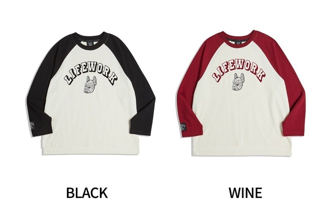 韓国ファッション◇LIFEWORK ラグランTシャツ ◇送料無料 (Life Work/T 韓国ファッション◇LIFEWORK ラグランTシャツ ◇送料無料 (Life Work/T