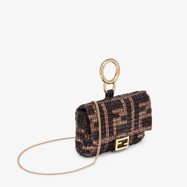 FENDI NANO BAGUETTE FF柄 ビーズ刺繍 バッグ チャーム (FENDI/バッグ FENDI NANO BAGUETTE FF柄 ビーズ刺繍 バッグ チャーム (FENDI/バッグ