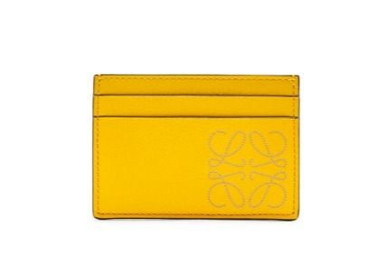 LOEWE#ブランドプレーンカードカードホルダー 黄・カーキ (LOEWE LOEWE#ブランドプレーンカードカードホルダー 黄・カーキ (LOEWE